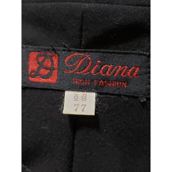 DIANA Women's Black Long Sleeve Single Breasted One Button Blazer Jacket Size M - Picture 9 of 12